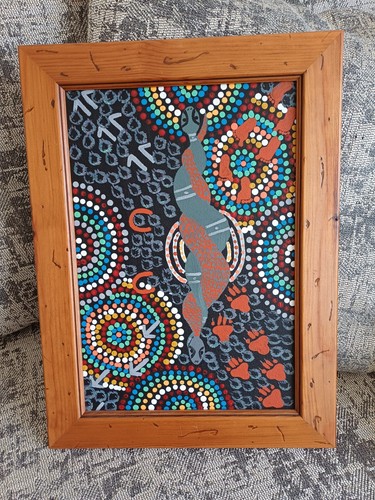 Framed anangu dot - framed, (aboriginal)