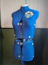 Venus Vintage Blue Dressmakers Mannequin Adjustable Tailors Dummy 