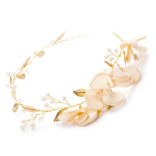 Flower headband bridal hair - headband,