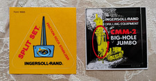 New Ingersoll-Rand IR - Two Stickers/Decals - Split Set & CMM-2 Big Hole Jumbo