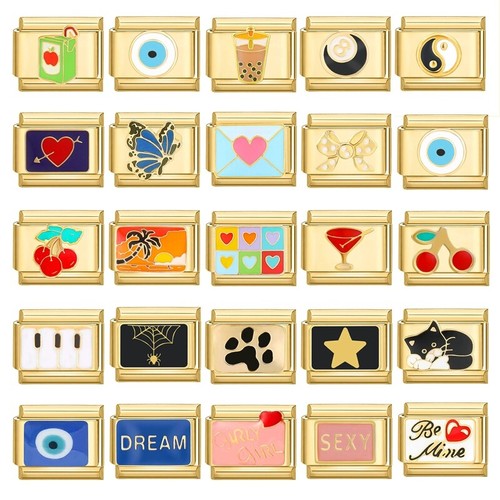 9mm italian charms - italian, fits