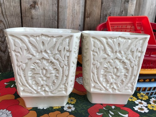Pair vintage beswick cream - pair,