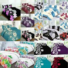 Luxury Reversible Floral Duvet Quilt Cover Bedding Set Single Double King (NZ)