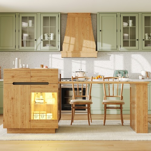 Kitchen island with - island, extendable