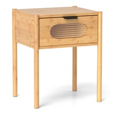 Farmhouse Bedside Table Bamboo