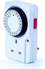 Timer Switch | 24 HOURS Segment Plug-in Timer Switch | White UK Plug- ION24HT10