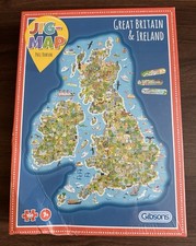 NEW Gibsons Jigmap Great Britain and Ireland 250 Piece Jigsaw Puzzle Kids Ages 7