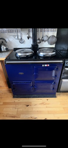 Aga oil fired cooker - aga, blue