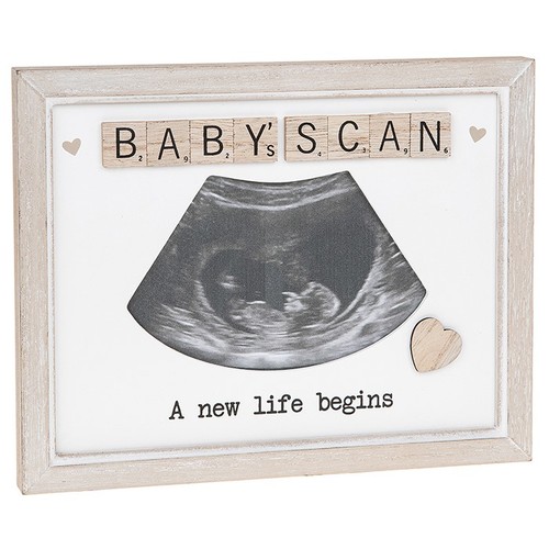 Baby scan scrabble photo frame - scrabble,
