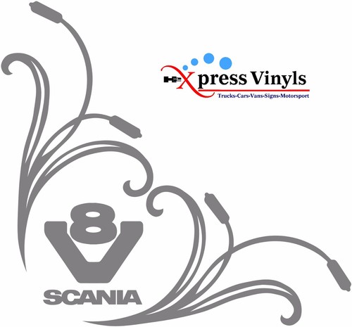 Truck window decals 2 - v8,