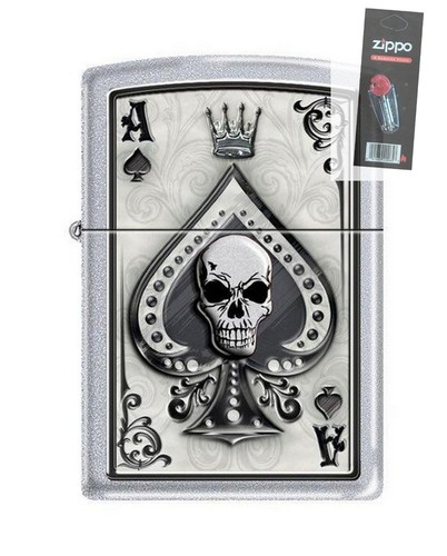 Zippo 4858 ace spades skull - ace,