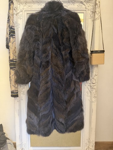 Real blue fox fur - blue,