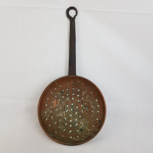 Brass and iron skimmer pan - and,