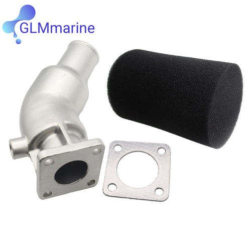 316 exhaust elbow air - ss, w/