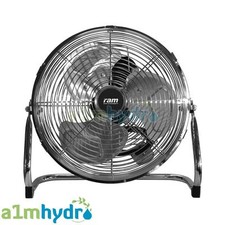 RAM Floor Fan Chrome Metal Air