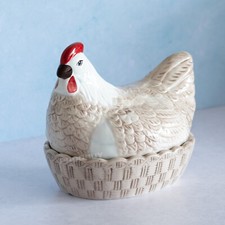 Mason Cash Brown Hen Egg Holder Kitchen Storage Nest Basket Cockerel Chicken