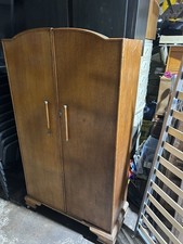 Vintage Oak Art Deco Wardrobe