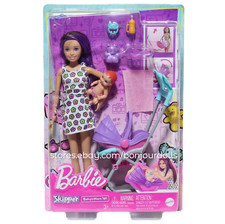 Barbie Skipper Babysitters Inc. Doll & Stroller 2023 Playset - GXT34