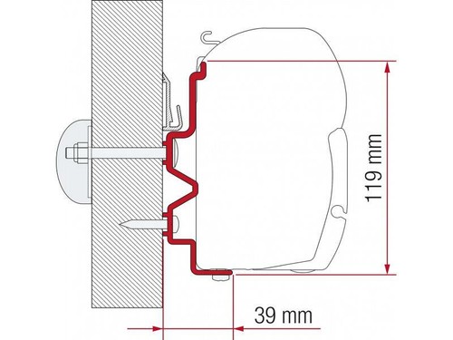 Fiamma adapter bracket 400cm - bracket,