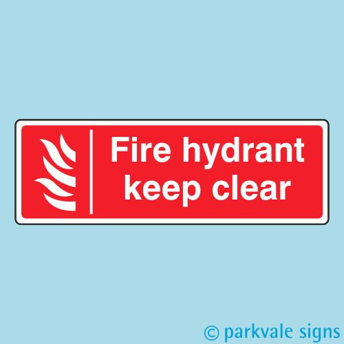 Fire hydrant keep clear signs - fire,