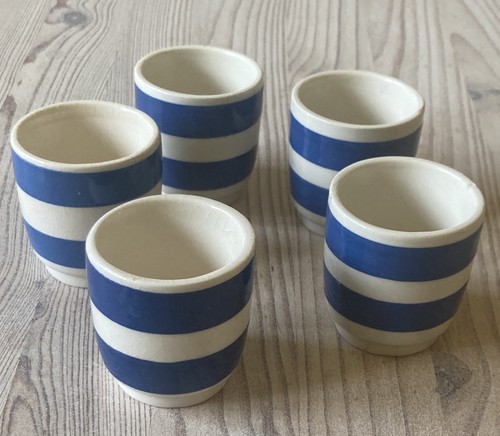 Vintage blue and white stripe