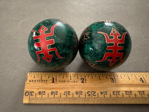 Green blue swirl enamel - green,