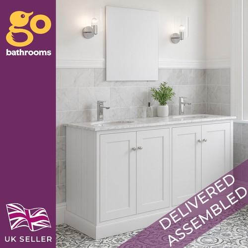 White double vanity unit - vanity,