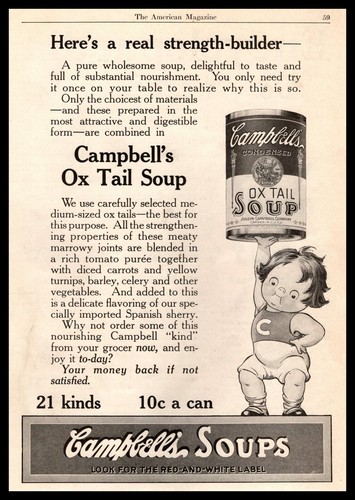 1916 campbell tail - campbell's, soup