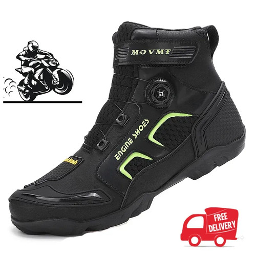 Motorcycle boots men leather - boots,