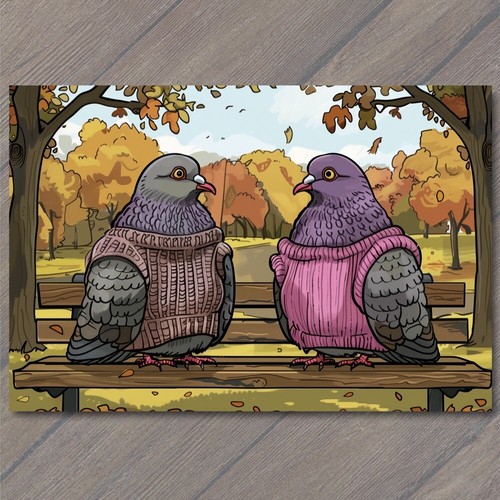 Postcard pigeon bird giant - bird,