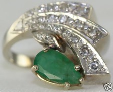 ART DECO ANTIQUE 14K WHITE