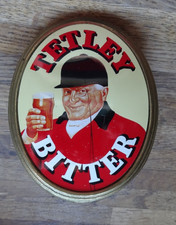 TETLEY BITTER  METAL BRASS BAR PUMP SIGN 461g
