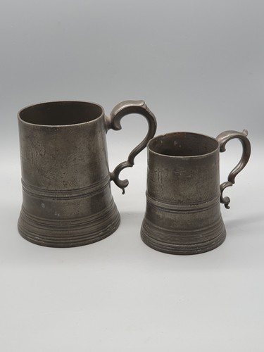 Pair antique engraved - of,