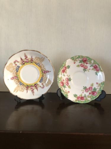Pair pretty vintage china - a,
