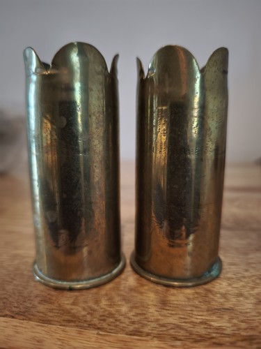 Wwi trench art brass shells - brass,