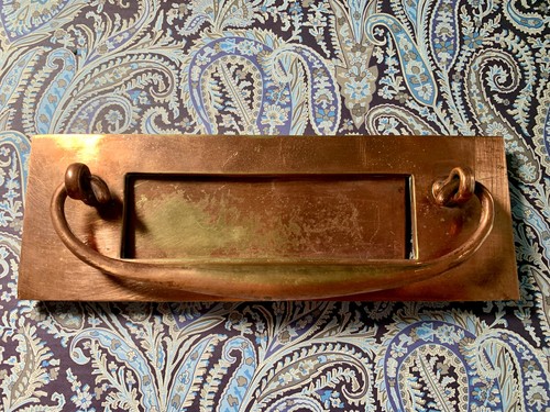 Vintage copper letterbox - vintage,