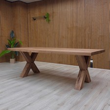 Furniture Village Bodahl 'Loki' Desert Oak Straight Edge 220cm Dining Table NEW
