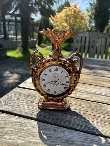 Victorian copper lustre - , clock