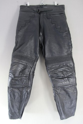 Black leather biker - black,