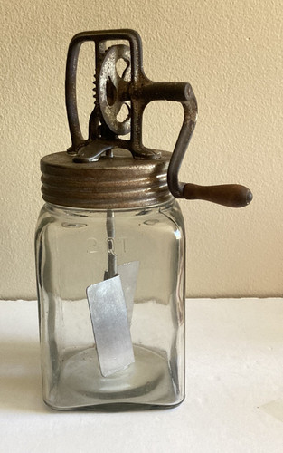 Antique hand crank butter - hand,