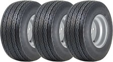 16.5x6.50-8 Trailer Tyres Wheel Assembly 100mm PCD Road Legal 355kgs (Set of 3)
