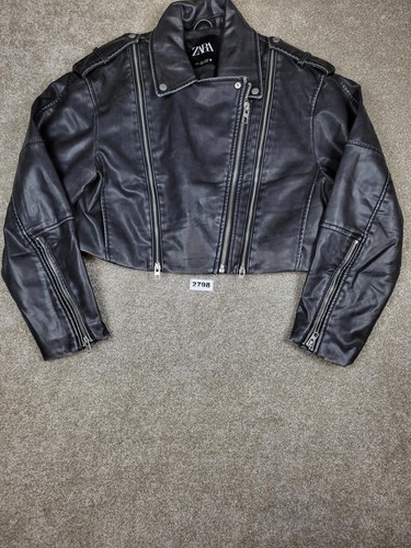 Zara black cropped faux - cropped,