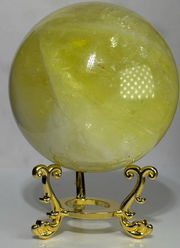 Lemon citrine crystal ball - lemon,