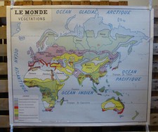 Vintage French School Map from