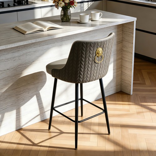 1pc swivel bar stool leather - bar,