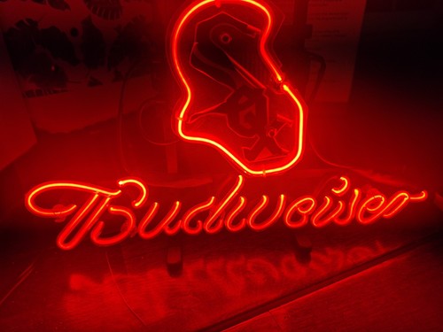 Neon light sign budweiser - neon, budweiser-