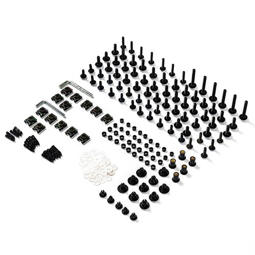 Black fairing bolts kit - black,