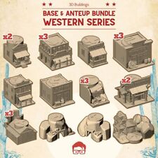 Western Legends + AnteUp 3d buildings miniatures upgrades pla+
