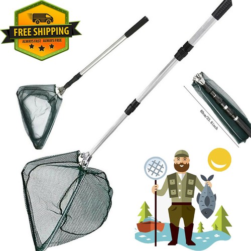 Telescopic net for garden pond