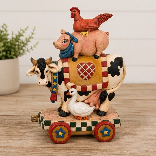 Checkered farm animal stack - farm,